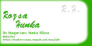 rozsa hunka business card