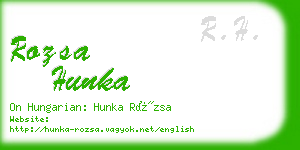 rozsa hunka business card